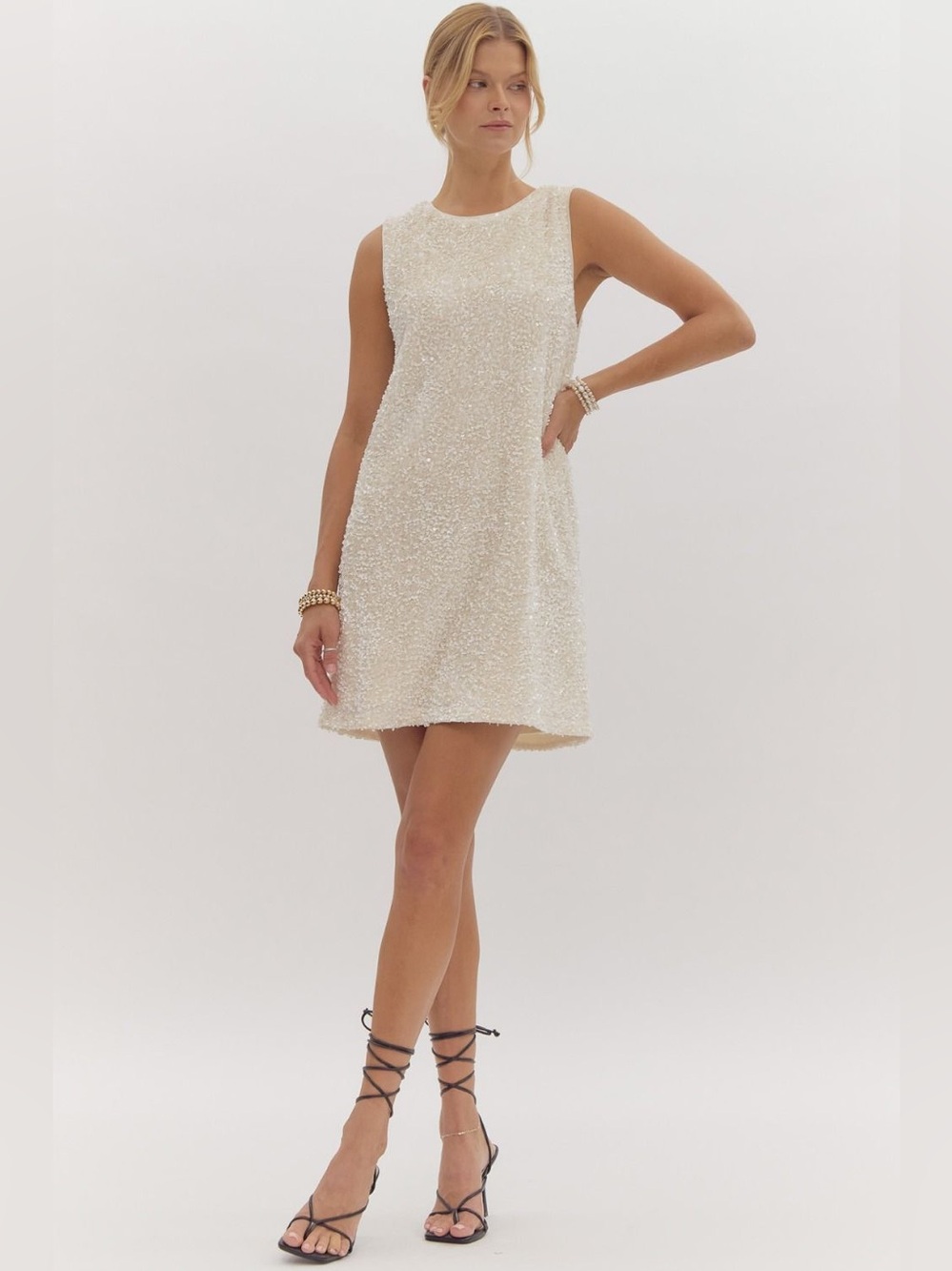 Idem Ditto ‘Sequin Shift Bow Dress’